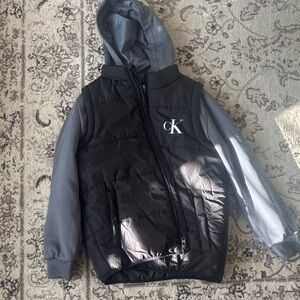 Calvin Klein Kids Black and Gray Vest Jacket-Never Worn